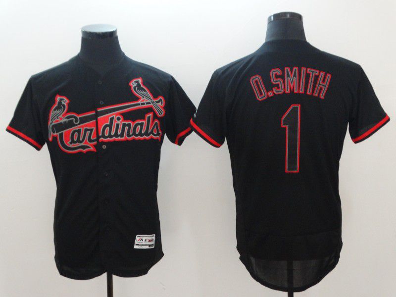 Men St.Louis Cardinals #1 O.smith Black MLB Jerseys